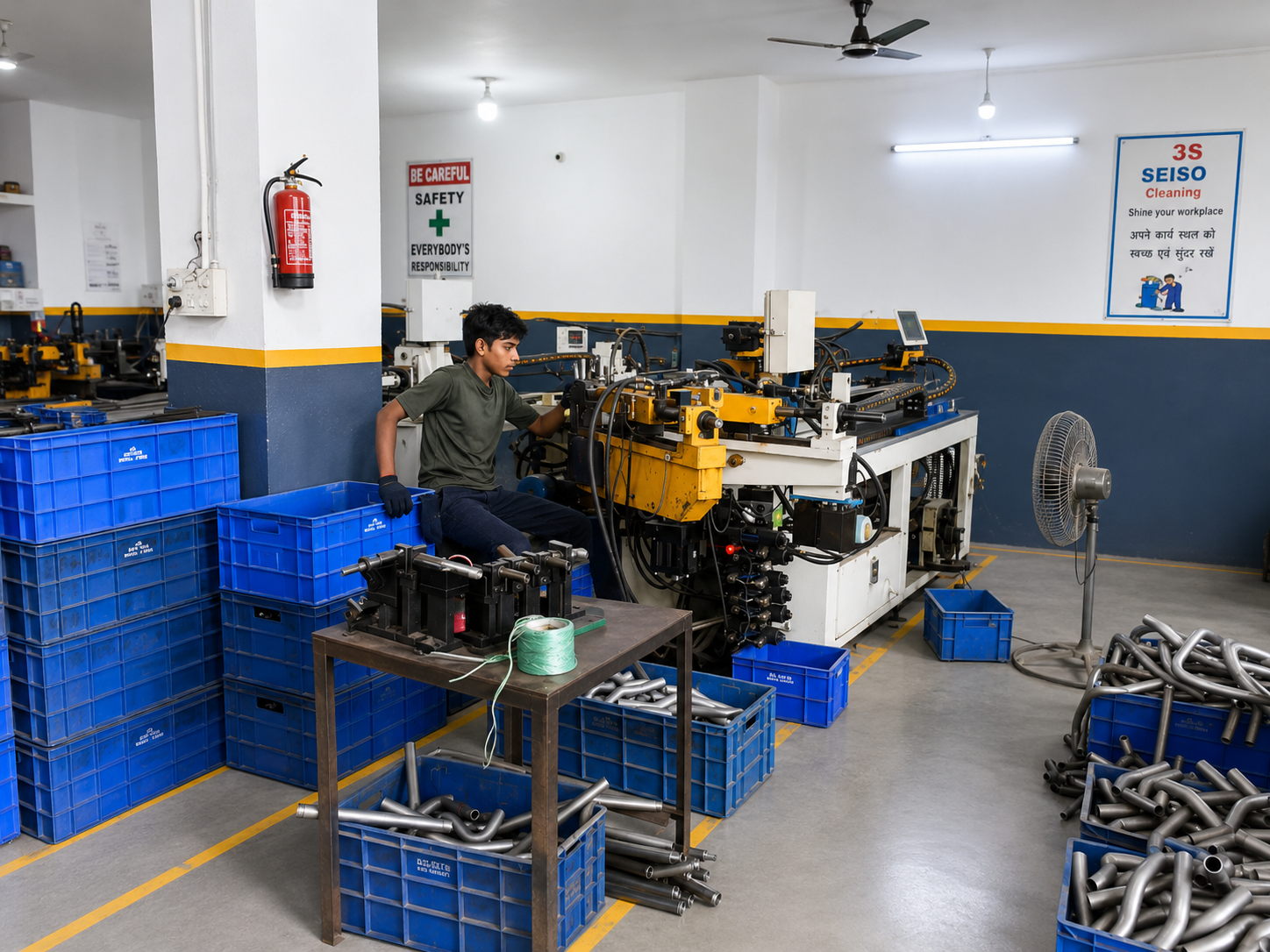 Automated Multi-Stack CNC Pipe Bending Floor